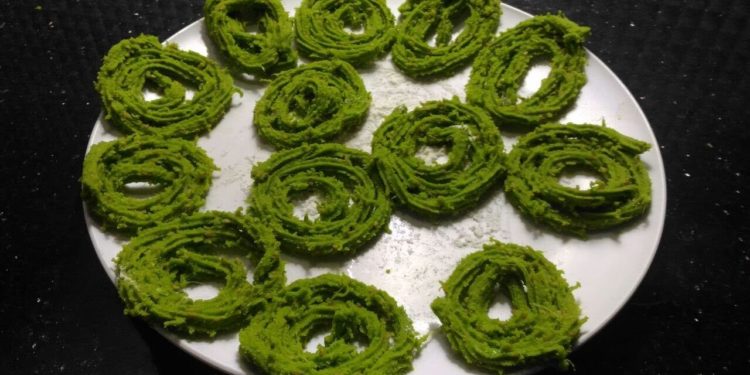 Spinach Murukku recipe
