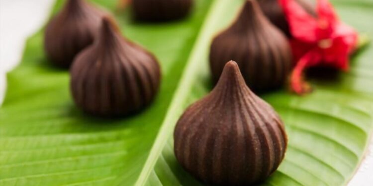 Chocolate Modak with Mawa