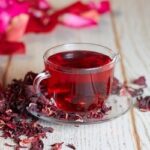 Herbal Tea with Fresh Hibiscus Flowers