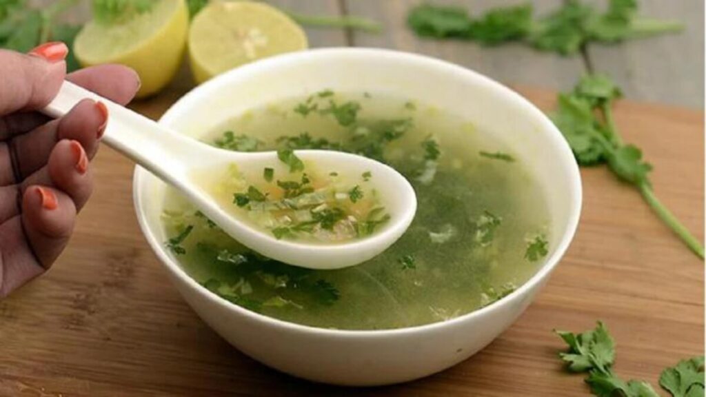 Veg Lemon and Coriander Soup
