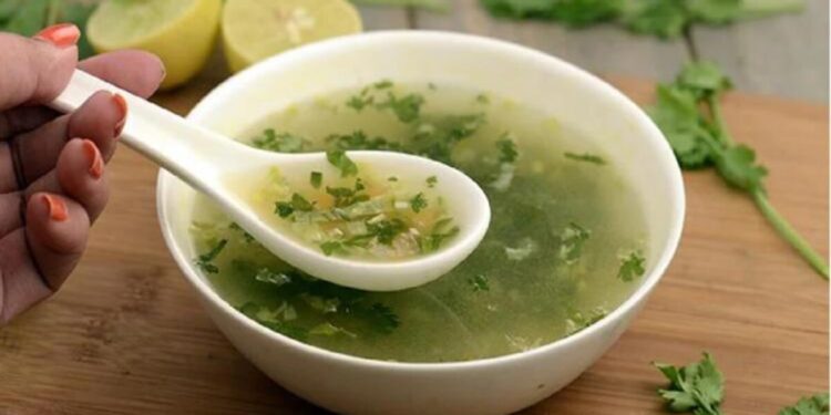 Veg Lemon and Coriander Soup