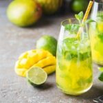 Fresh Raw Mango Mojito Cocktail