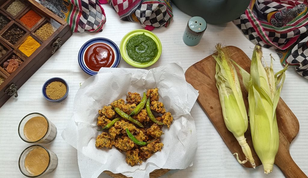 Corn Spinach Fritters