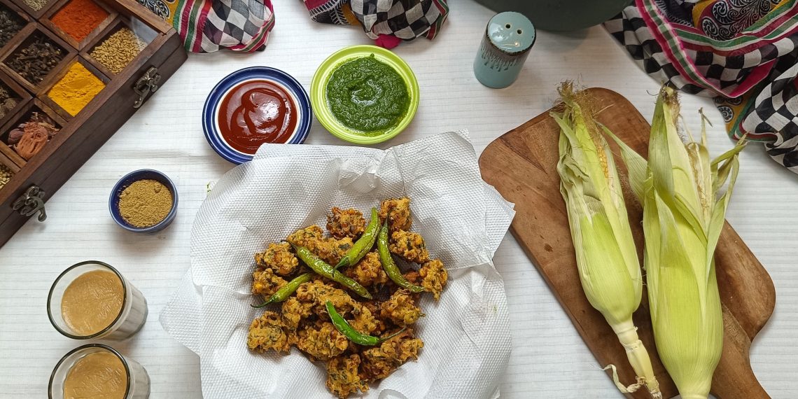 Corn Spinach Fritters