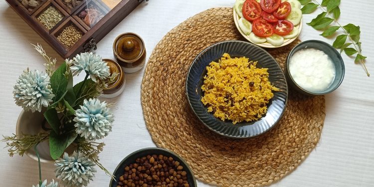 Flavorful Kala Chana Rice