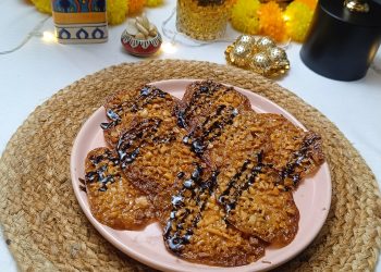 Almond Lace Cookies with a Chocolate Drizzle