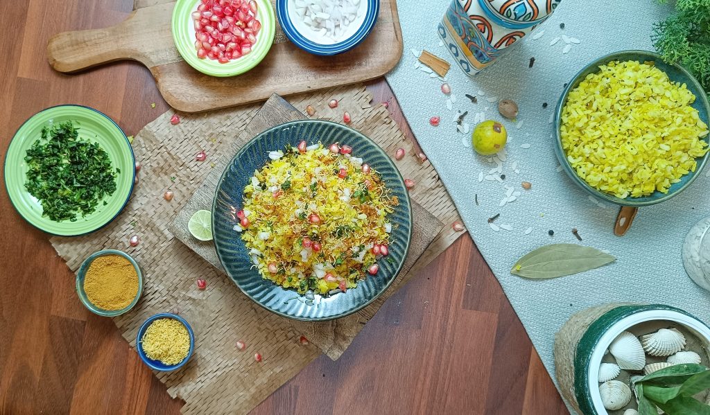 Sweet and tangy Indori Poha