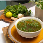 Simple Refreshing and flavorful garlic Lemon Coriander Soup for winter comfort.