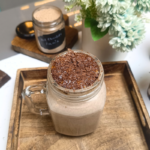 Café-style frothy hot chocolate coffee made with homemade premix and coffee foam
