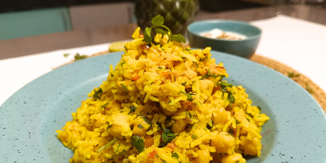 no onion no garlic chana pulao recipe