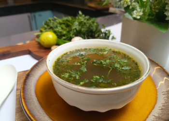 Simple Refreshing and flavorful garlic Lemon Coriander Soup for winter comfort.